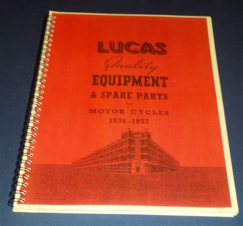 Vintage Lucas Motorcycle Electrical Catalogue Products National Motorcycle Museum. . Lucas motorcycle parts catalogue pdf